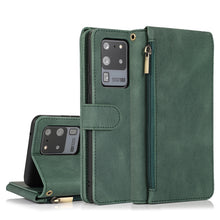 Load image into Gallery viewer, Skin-feel Crazy Horse Texture Zipper Wallet Bag Horizontal Flip Leather Case with Holder &amp; Card Slots &amp; Wallet &amp; Lanyard, For Samsung Galaxy S20, For Samsung Galaxy S20+, For Samsung Galaxy S20 Ultra, For Samsung Galaxy S20 FE 5G                       ...