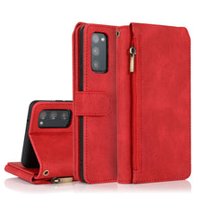 Load image into Gallery viewer, Skin-feel Crazy Horse Texture Zipper Wallet Bag Horizontal Flip Leather Case with Holder &amp; Card Slots &amp; Wallet &amp; Lanyard, For Samsung Galaxy S20, For Samsung Galaxy S20+, For Samsung Galaxy S20 Ultra, For Samsung Galaxy S20 FE 5G                       ...