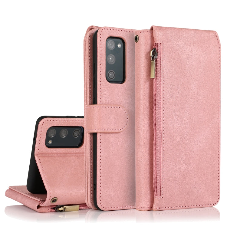 Skin-feel Crazy Horse Texture Zipper Wallet Bag Horizontal Flip Leather Case with Holder & Card Slots & Wallet & Lanyard, For Samsung Galaxy S20, For Samsung Galaxy S20+, For Samsung Galaxy S20 Ultra, For Samsung Galaxy S20 FE 5G                       ...