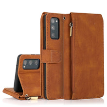 Load image into Gallery viewer, Skin-feel Crazy Horse Texture Zipper Wallet Bag Horizontal Flip Leather Case with Holder &amp; Card Slots &amp; Wallet &amp; Lanyard, For Samsung Galaxy S20, For Samsung Galaxy S20+, For Samsung Galaxy S20 Ultra, For Samsung Galaxy S20 FE 5G                       ...