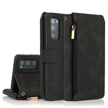 Load image into Gallery viewer, Skin-feel Crazy Horse Texture Zipper Wallet Bag Horizontal Flip Leather Case with Holder &amp; Card Slots &amp; Wallet &amp; Lanyard, For Samsung Galaxy S20, For Samsung Galaxy S20+, For Samsung Galaxy S20 Ultra, For Samsung Galaxy S20 FE 5G                       ...