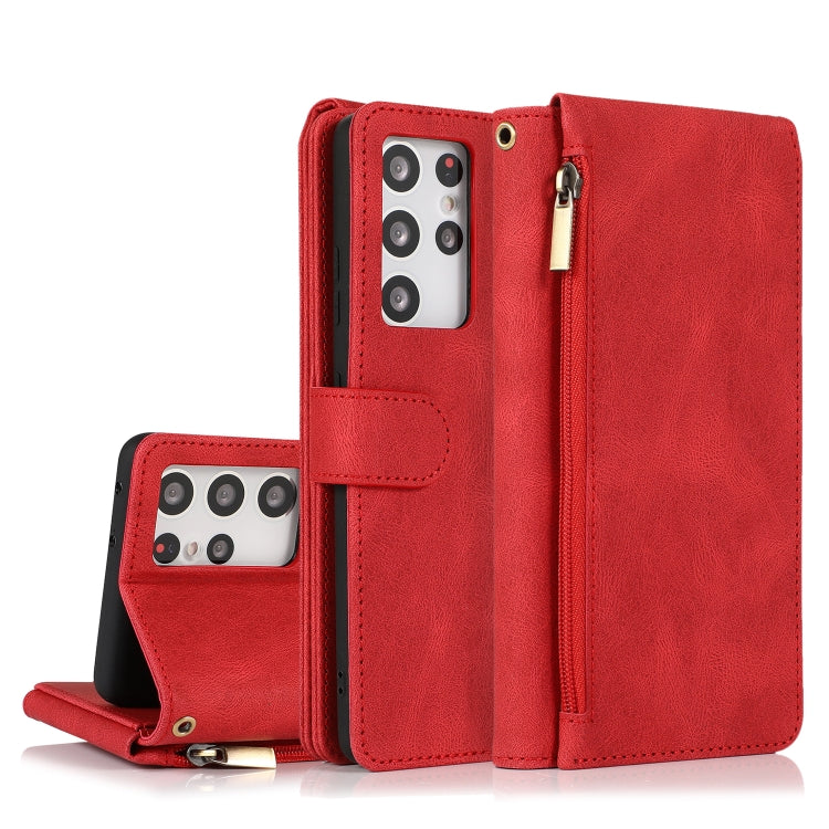 Skin-feel Crazy Horse Texture Zipper Wallet Bag Horizontal Flip Leather Case with Holder & Card Slots & Wallet & Lanyard, For Samsung Galaxy S20, For Samsung Galaxy S20+, For Samsung Galaxy S20 Ultra, For Samsung Galaxy S20 FE 5G                       ...