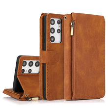 Load image into Gallery viewer, Skin-feel Crazy Horse Texture Zipper Wallet Bag Horizontal Flip Leather Case with Holder &amp; Card Slots &amp; Wallet &amp; Lanyard, For Samsung Galaxy S20, For Samsung Galaxy S20+, For Samsung Galaxy S20 Ultra, For Samsung Galaxy S20 FE 5G                       ...