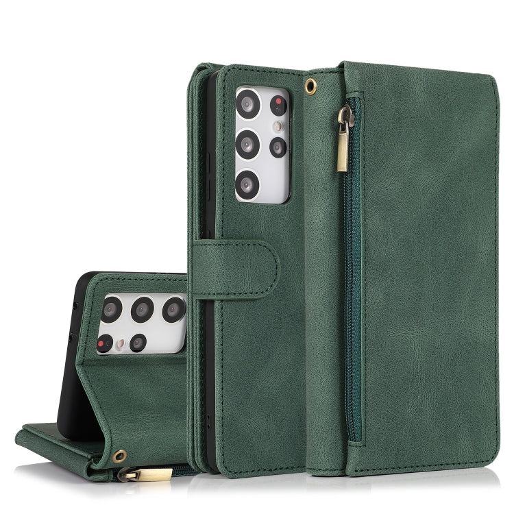Skin-feel Crazy Horse Texture Zipper Wallet Bag Horizontal Flip Leather Case with Holder & Card Slots & Wallet & Lanyard, For Samsung Galaxy S20, For Samsung Galaxy S20+, For Samsung Galaxy S20 Ultra, For Samsung Galaxy S20 FE 5G                       ...