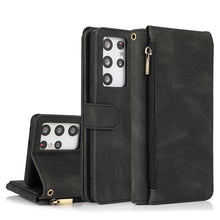 Load image into Gallery viewer, Skin-feel Crazy Horse Texture Zipper Wallet Bag Horizontal Flip Leather Case with Holder &amp; Card Slots &amp; Wallet &amp; Lanyard, For Samsung Galaxy S20, For Samsung Galaxy S20+, For Samsung Galaxy S20 Ultra, For Samsung Galaxy S20 FE 5G                       ...
