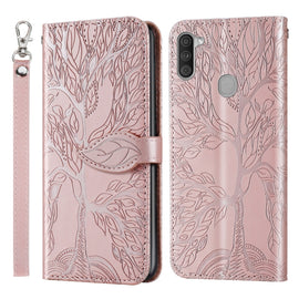 Life of Tree Embossing Pattern Horizontal Flip Leather Case with Holder & Card Slot & Wallet & Photo Frame & Lanyard, For Samsung Galaxy A11 (US Version), For Samsung Galaxy A11 (EU Version), For Samsung Galaxy A12, For Samsung Galaxy A21              ...
