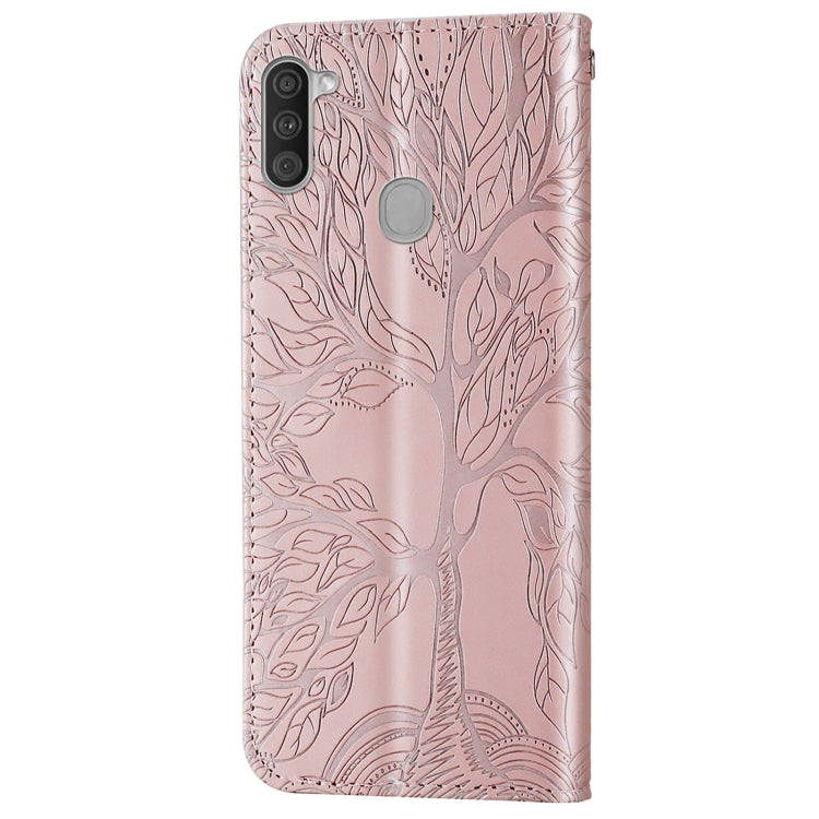 Life of Tree Embossing Pattern Horizontal Flip Leather Case with Holder & Card Slot & Wallet & Photo Frame & Lanyard, For Samsung Galaxy A11 (US Version), For Samsung Galaxy A11 (EU Version), For Samsung Galaxy A12, For Samsung Galaxy A21              ...