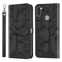 Load image into Gallery viewer, Life of Tree Embossing Pattern Horizontal Flip Leather Case with Holder &amp; Card Slot &amp; Wallet &amp; Photo Frame &amp; Lanyard, For Samsung Galaxy A11 (US Version), For Samsung Galaxy A11 (EU Version), For Samsung Galaxy A12, For Samsung Galaxy A21              ...