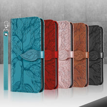 Load image into Gallery viewer, Life of Tree Embossing Pattern Horizontal Flip Leather Case with Holder &amp; Card Slot &amp; Wallet &amp; Photo Frame &amp; Lanyard, For Samsung Galaxy A11 (US Version), For Samsung Galaxy A11 (EU Version), For Samsung Galaxy A12, For Samsung Galaxy A21              ...