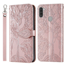 Load image into Gallery viewer, Life of Tree Embossing Pattern Horizontal Flip Leather Case with Holder &amp; Card Slot &amp; Wallet &amp; Photo Frame &amp; Lanyard, For Samsung Galaxy A11 (US Version), For Samsung Galaxy A11 (EU Version), For Samsung Galaxy A12, For Samsung Galaxy A21              ...