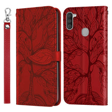 Load image into Gallery viewer, Life of Tree Embossing Pattern Horizontal Flip Leather Case with Holder &amp; Card Slot &amp; Wallet &amp; Photo Frame &amp; Lanyard, For Samsung Galaxy A11 (US Version), For Samsung Galaxy A11 (EU Version), For Samsung Galaxy A12, For Samsung Galaxy A21              ...
