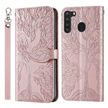 Load image into Gallery viewer, Life of Tree Embossing Pattern Horizontal Flip Leather Case with Holder &amp; Card Slot &amp; Wallet &amp; Photo Frame &amp; Lanyard, For Samsung Galaxy A11 (US Version), For Samsung Galaxy A11 (EU Version), For Samsung Galaxy A12, For Samsung Galaxy A21              ...