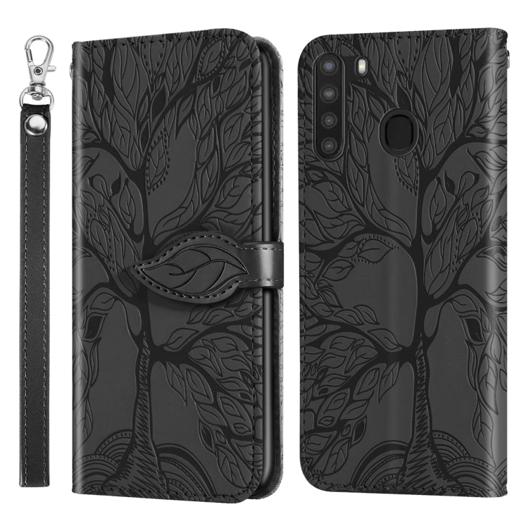 Life of Tree Embossing Pattern Horizontal Flip Leather Case with Holder & Card Slot & Wallet & Photo Frame & Lanyard, For Samsung Galaxy A11 (US Version), For Samsung Galaxy A11 (EU Version), For Samsung Galaxy A12, For Samsung Galaxy A21              ...