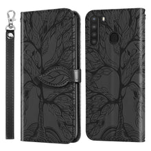 Load image into Gallery viewer, Life of Tree Embossing Pattern Horizontal Flip Leather Case with Holder &amp; Card Slot &amp; Wallet &amp; Photo Frame &amp; Lanyard, For Samsung Galaxy A11 (US Version), For Samsung Galaxy A11 (EU Version), For Samsung Galaxy A12, For Samsung Galaxy A21              ...
