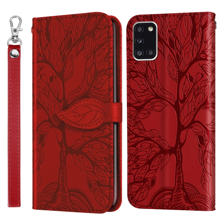 Life of Tree Embossing Pattern Horizontal Flip Leather Case with Holder & Card Slot & Wallet & Photo Frame & Lanyard, For Samsung Galaxy A11 (US Version), For Samsung Galaxy A11 (EU Version), For Samsung Galaxy A12, For Samsung Galaxy A21              ...
