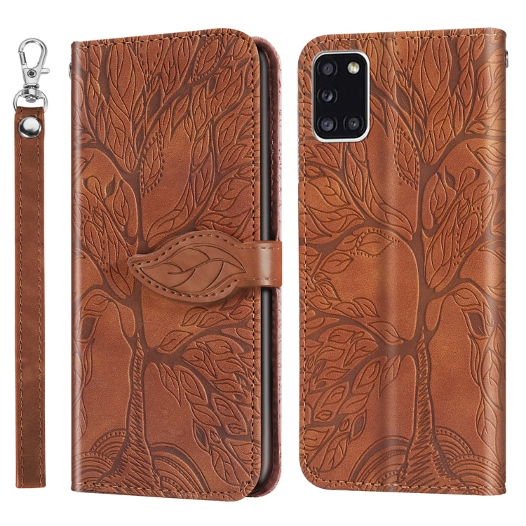 Life of Tree Embossing Pattern Horizontal Flip Leather Case with Holder & Card Slot & Wallet & Photo Frame & Lanyard, For Samsung Galaxy A11 (US Version), For Samsung Galaxy A11 (EU Version), For Samsung Galaxy A12, For Samsung Galaxy A21              ...
