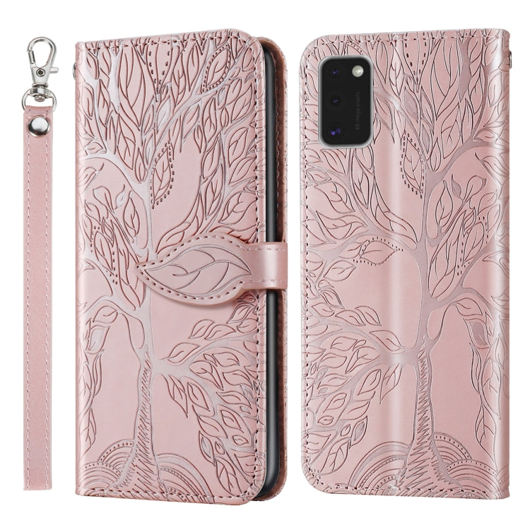 Life of Tree Embossing Pattern Horizontal Flip Leather Case with Holder & Card Slot & Wallet & Photo Frame & Lanyard, For Samsung Galaxy A11 (US Version), For Samsung Galaxy A11 (EU Version), For Samsung Galaxy A12, For Samsung Galaxy A21              ...