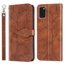 Load image into Gallery viewer, Life of Tree Embossing Pattern Horizontal Flip Leather Case with Holder &amp; Card Slot &amp; Wallet &amp; Photo Frame &amp; Lanyard, For Samsung Galaxy A11 (US Version), For Samsung Galaxy A11 (EU Version), For Samsung Galaxy A12, For Samsung Galaxy A21              ...