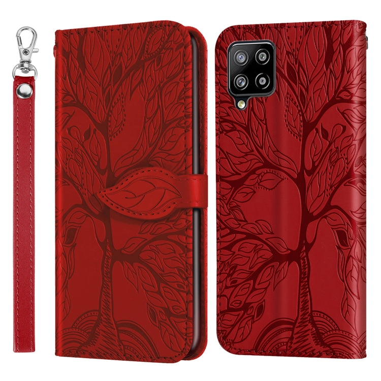 Life of Tree Embossing Pattern Horizontal Flip Leather Case with Holder & Card Slot & Wallet & Photo Frame & Lanyard, For Samsung Galaxy A11 (US Version), For Samsung Galaxy A11 (EU Version), For Samsung Galaxy A12, For Samsung Galaxy A21              ...