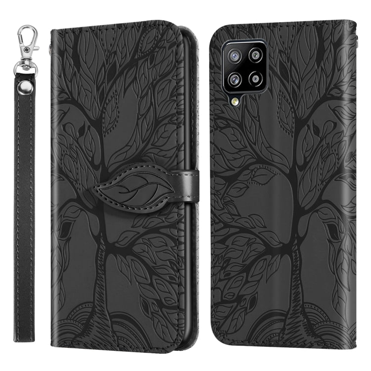 Life of Tree Embossing Pattern Horizontal Flip Leather Case with Holder & Card Slot & Wallet & Photo Frame & Lanyard, For Samsung Galaxy A11 (US Version), For Samsung Galaxy A11 (EU Version), For Samsung Galaxy A12, For Samsung Galaxy A21              ...