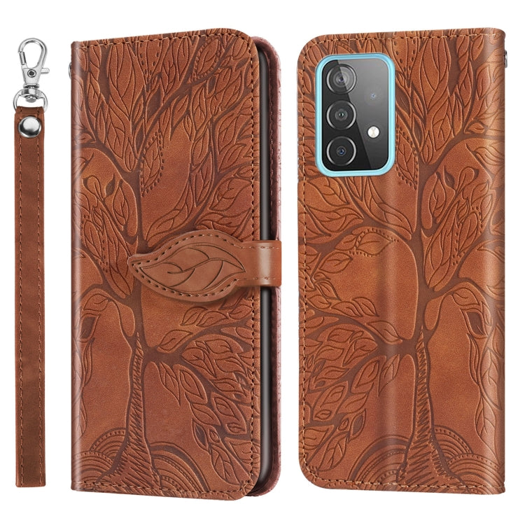 Life of Tree Embossing Pattern Horizontal Flip Leather Case with Holder & Card Slot & Wallet & Photo Frame & Lanyard, For Samsung Galaxy A11 (US Version), For Samsung Galaxy A11 (EU Version), For Samsung Galaxy A12, For Samsung Galaxy A21              ...