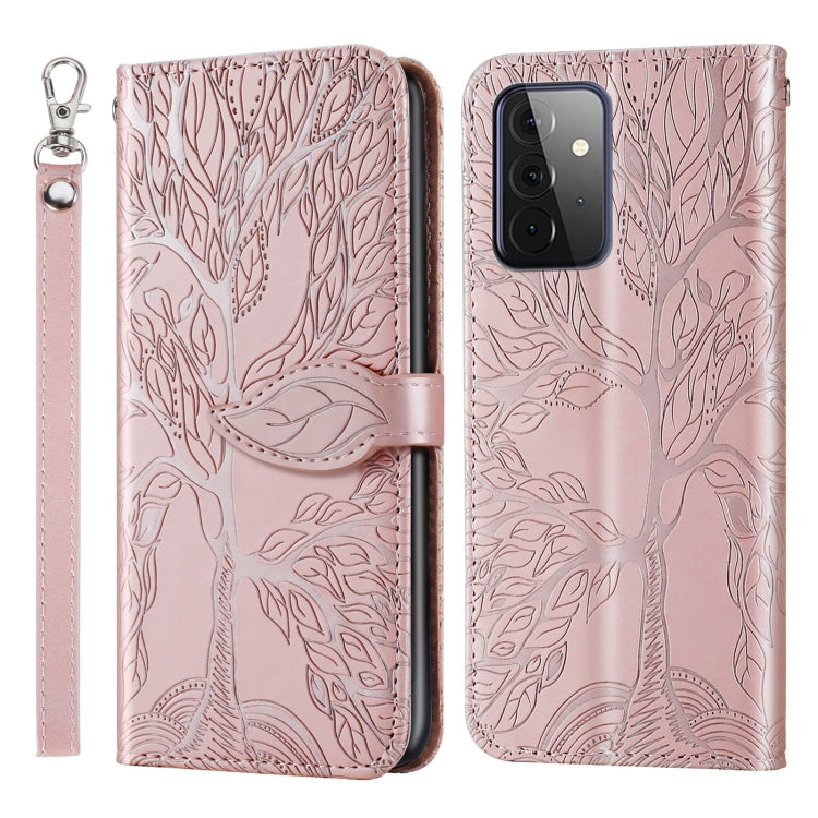 Life of Tree Embossing Pattern Horizontal Flip Leather Case with Holder & Card Slot & Wallet & Photo Frame & Lanyard, For Samsung Galaxy A11 (US Version), For Samsung Galaxy A11 (EU Version), For Samsung Galaxy A12, For Samsung Galaxy A21              ...