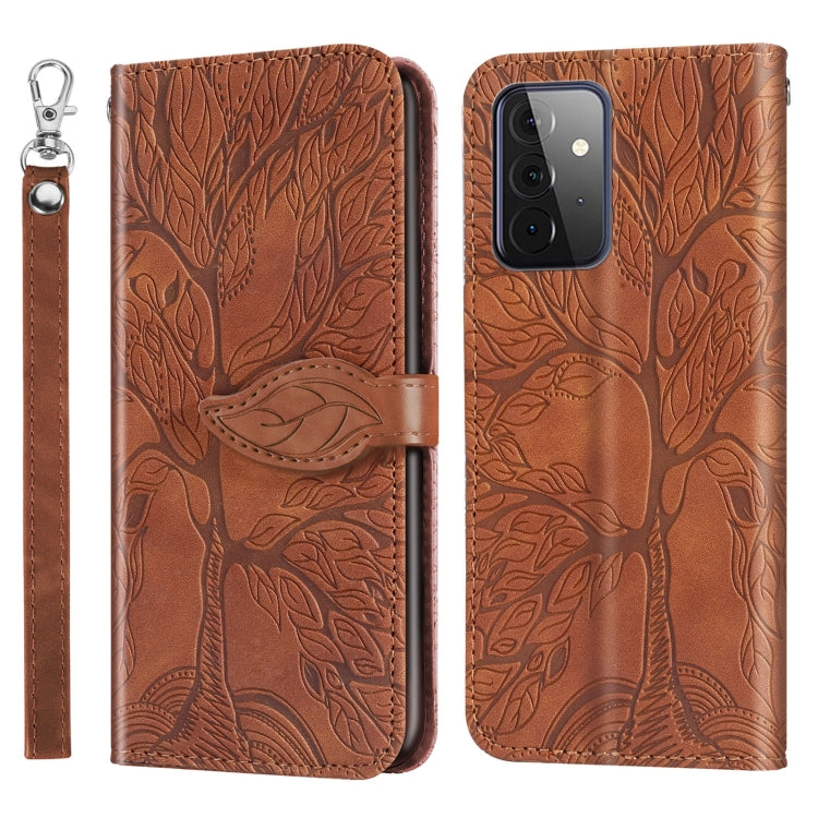Life of Tree Embossing Pattern Horizontal Flip Leather Case with Holder & Card Slot & Wallet & Photo Frame & Lanyard, For Samsung Galaxy A11 (US Version), For Samsung Galaxy A11 (EU Version), For Samsung Galaxy A12, For Samsung Galaxy A21              ...