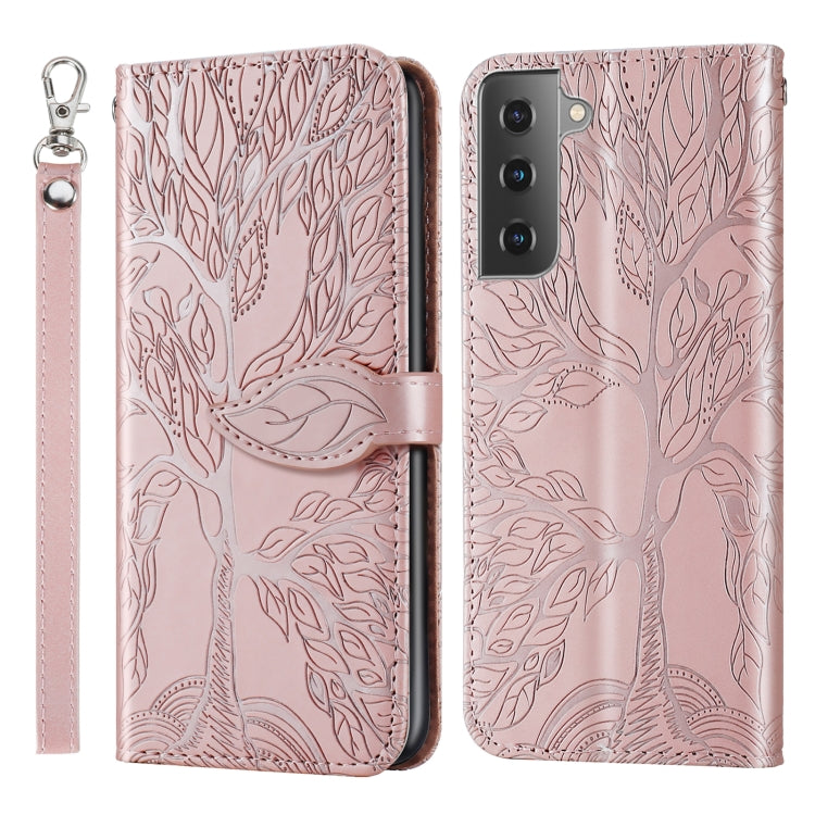 Life of Tree Embossing Pattern Horizontal Flip Leather Case with Holder & Card Slot & Wallet & Photo Frame & Lanyard, For Samsung Galaxy A81, For Samsung Galaxy A91, For Samsung Galaxy S21 5G, For Samsung Galaxy S21+ 5G, For Samsung Galaxy S21 Ultra 5G