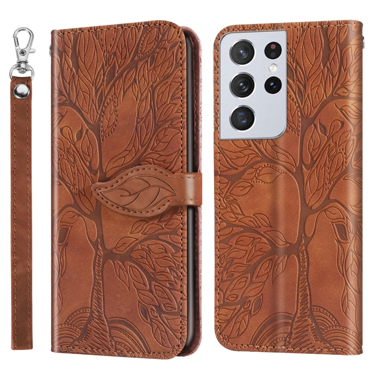 Life of Tree Embossing Pattern Horizontal Flip Leather Case with Holder & Card Slot & Wallet & Photo Frame & Lanyard, For Samsung Galaxy A81, For Samsung Galaxy A91, For Samsung Galaxy S21 5G, For Samsung Galaxy S21+ 5G, For Samsung Galaxy S21 Ultra 5G
