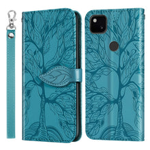 Load image into Gallery viewer, Life of Tree Embossing Pattern Horizontal Flip Leather Case with Holder &amp; Card Slot &amp; Wallet &amp; Photo Frame &amp; Lanyard, For Google Pixel 4a, For Google Pixel 4a 5G, For Google Pixel 5, For Xiaomi Redmi K30