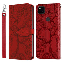 Load image into Gallery viewer, Life of Tree Embossing Pattern Horizontal Flip Leather Case with Holder &amp; Card Slot &amp; Wallet &amp; Photo Frame &amp; Lanyard, For Google Pixel 4a, For Google Pixel 4a 5G, For Google Pixel 5, For Xiaomi Redmi K30
