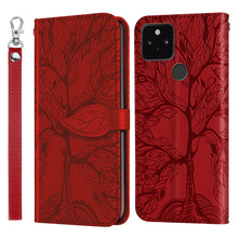 Load image into Gallery viewer, Life of Tree Embossing Pattern Horizontal Flip Leather Case with Holder &amp; Card Slot &amp; Wallet &amp; Photo Frame &amp; Lanyard, For Google Pixel 4a, For Google Pixel 4a 5G, For Google Pixel 5, For Xiaomi Redmi K30