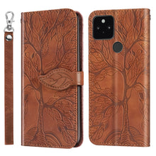 Load image into Gallery viewer, Life of Tree Embossing Pattern Horizontal Flip Leather Case with Holder &amp; Card Slot &amp; Wallet &amp; Photo Frame &amp; Lanyard, For Google Pixel 4a, For Google Pixel 4a 5G, For Google Pixel 5, For Xiaomi Redmi K30