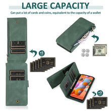 Load image into Gallery viewer, Skin-feel Crazy Horse Texture Zipper Wallet Bag Horizontal Flip Leather Case with Holder &amp; Card Slots &amp; Wallet &amp; Lanyard, For Samsung Galaxy A11, For Samsung Galaxy A12, For Samsung Galaxy A20 / A30, For Samsung Galaxy A21, For Samsung Galaxy A21s     ...
