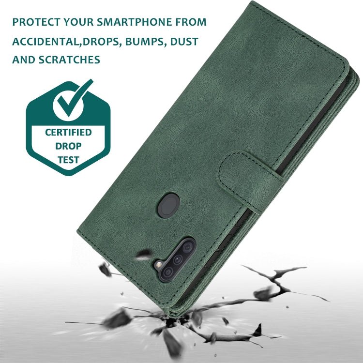 Skin-feel Crazy Horse Texture Zipper Wallet Bag Horizontal Flip Leather Case with Holder & Card Slots & Wallet & Lanyard, For Samsung Galaxy A11, For Samsung Galaxy A12, For Samsung Galaxy A20 / A30, For Samsung Galaxy A21, For Samsung Galaxy A21s     ...