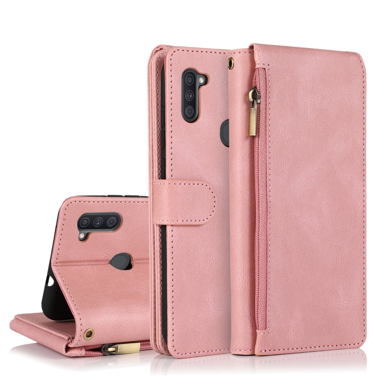 Skin-feel Crazy Horse Texture Zipper Wallet Bag Horizontal Flip Leather Case with Holder & Card Slots & Wallet & Lanyard, For Samsung Galaxy A11, For Samsung Galaxy A12, For Samsung Galaxy A20 / A30, For Samsung Galaxy A21, For Samsung Galaxy A21s     ...