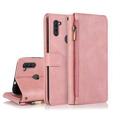 Load image into Gallery viewer, Skin-feel Crazy Horse Texture Zipper Wallet Bag Horizontal Flip Leather Case with Holder &amp; Card Slots &amp; Wallet &amp; Lanyard, For Samsung Galaxy A11, For Samsung Galaxy A12, For Samsung Galaxy A20 / A30, For Samsung Galaxy A21, For Samsung Galaxy A21s     ...