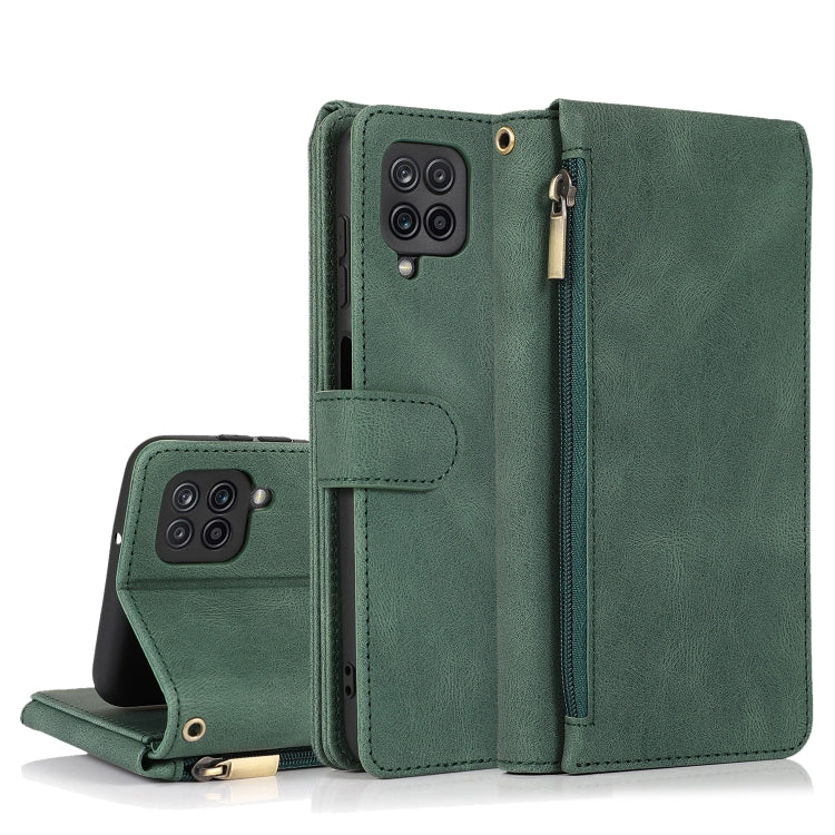Skin-feel Crazy Horse Texture Zipper Wallet Bag Horizontal Flip Leather Case with Holder & Card Slots & Wallet & Lanyard, For Samsung Galaxy A11, For Samsung Galaxy A12, For Samsung Galaxy A20 / A30, For Samsung Galaxy A21, For Samsung Galaxy A21s     ...