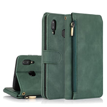 Load image into Gallery viewer, Skin-feel Crazy Horse Texture Zipper Wallet Bag Horizontal Flip Leather Case with Holder &amp; Card Slots &amp; Wallet &amp; Lanyard, For Samsung Galaxy A11, For Samsung Galaxy A12, For Samsung Galaxy A20 / A30, For Samsung Galaxy A21, For Samsung Galaxy A21s     ...