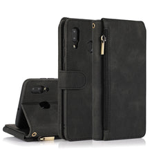 Load image into Gallery viewer, Skin-feel Crazy Horse Texture Zipper Wallet Bag Horizontal Flip Leather Case with Holder &amp; Card Slots &amp; Wallet &amp; Lanyard, For Samsung Galaxy A11, For Samsung Galaxy A12, For Samsung Galaxy A20 / A30, For Samsung Galaxy A21, For Samsung Galaxy A21s     ...