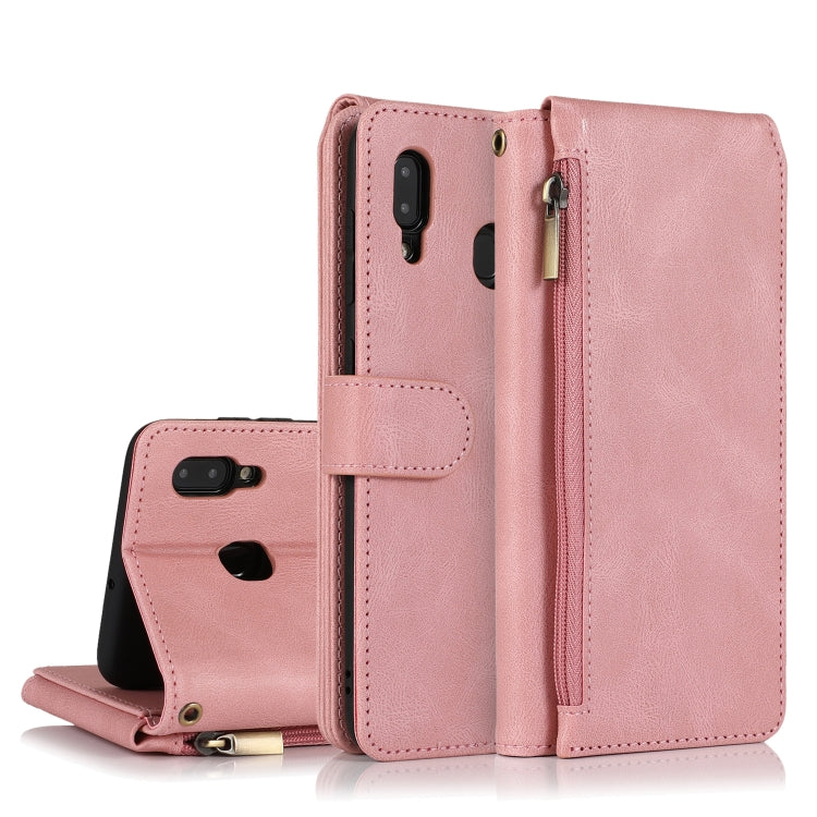 Skin-feel Crazy Horse Texture Zipper Wallet Bag Horizontal Flip Leather Case with Holder & Card Slots & Wallet & Lanyard, For Samsung Galaxy A11, For Samsung Galaxy A12, For Samsung Galaxy A20 / A30, For Samsung Galaxy A21, For Samsung Galaxy A21s     ...