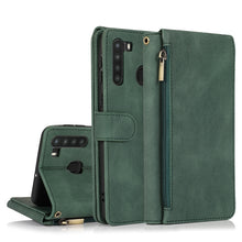 Load image into Gallery viewer, Skin-feel Crazy Horse Texture Zipper Wallet Bag Horizontal Flip Leather Case with Holder &amp; Card Slots &amp; Wallet &amp; Lanyard, For Samsung Galaxy A11, For Samsung Galaxy A12, For Samsung Galaxy A20 / A30, For Samsung Galaxy A21, For Samsung Galaxy A21s     ...