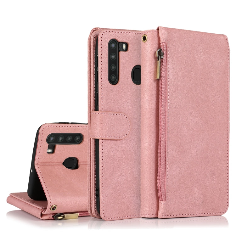 Skin-feel Crazy Horse Texture Zipper Wallet Bag Horizontal Flip Leather Case with Holder & Card Slots & Wallet & Lanyard, For Samsung Galaxy A11, For Samsung Galaxy A12, For Samsung Galaxy A20 / A30, For Samsung Galaxy A21, For Samsung Galaxy A21s     ...