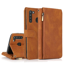 Load image into Gallery viewer, Skin-feel Crazy Horse Texture Zipper Wallet Bag Horizontal Flip Leather Case with Holder &amp; Card Slots &amp; Wallet &amp; Lanyard, For Samsung Galaxy A11, For Samsung Galaxy A12, For Samsung Galaxy A20 / A30, For Samsung Galaxy A21, For Samsung Galaxy A21s     ...
