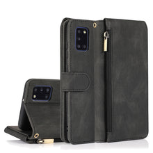 Load image into Gallery viewer, Skin-feel Crazy Horse Texture Zipper Wallet Bag Horizontal Flip Leather Case with Holder &amp; Card Slots &amp; Wallet &amp; Lanyard, For Samsung Galaxy A11, For Samsung Galaxy A12, For Samsung Galaxy A20 / A30, For Samsung Galaxy A21, For Samsung Galaxy A21s     ...