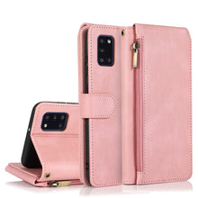 Load image into Gallery viewer, Skin-feel Crazy Horse Texture Zipper Wallet Bag Horizontal Flip Leather Case with Holder &amp; Card Slots &amp; Wallet &amp; Lanyard, For Samsung Galaxy A11, For Samsung Galaxy A12, For Samsung Galaxy A20 / A30, For Samsung Galaxy A21, For Samsung Galaxy A21s     ...