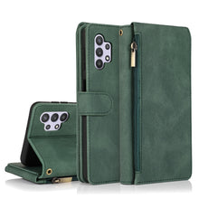 Load image into Gallery viewer, Skin-feel Crazy Horse Texture Zipper Wallet Bag Horizontal Flip Leather Case with Holder &amp; Card Slots &amp; Wallet &amp; Lanyard, For Samsung Galaxy A11, For Samsung Galaxy A12, For Samsung Galaxy A20 / A30, For Samsung Galaxy A21, For Samsung Galaxy A21s     ...