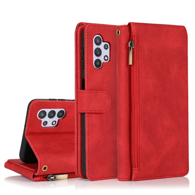Skin-feel Crazy Horse Texture Zipper Wallet Bag Horizontal Flip Leather Case with Holder & Card Slots & Wallet & Lanyard, For Samsung Galaxy A11, For Samsung Galaxy A12, For Samsung Galaxy A20 / A30, For Samsung Galaxy A21, For Samsung Galaxy A21s     ...