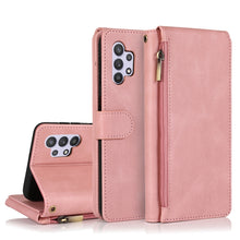 Load image into Gallery viewer, Skin-feel Crazy Horse Texture Zipper Wallet Bag Horizontal Flip Leather Case with Holder &amp; Card Slots &amp; Wallet &amp; Lanyard, For Samsung Galaxy A11, For Samsung Galaxy A12, For Samsung Galaxy A20 / A30, For Samsung Galaxy A21, For Samsung Galaxy A21s     ...