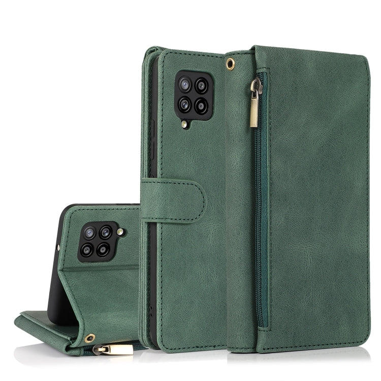 Skin-feel Crazy Horse Texture Zipper Wallet Bag Horizontal Flip Leather Case with Holder & Card Slots & Wallet & Lanyard, For Samsung Galaxy A11, For Samsung Galaxy A12, For Samsung Galaxy A20 / A30, For Samsung Galaxy A21, For Samsung Galaxy A21s     ...